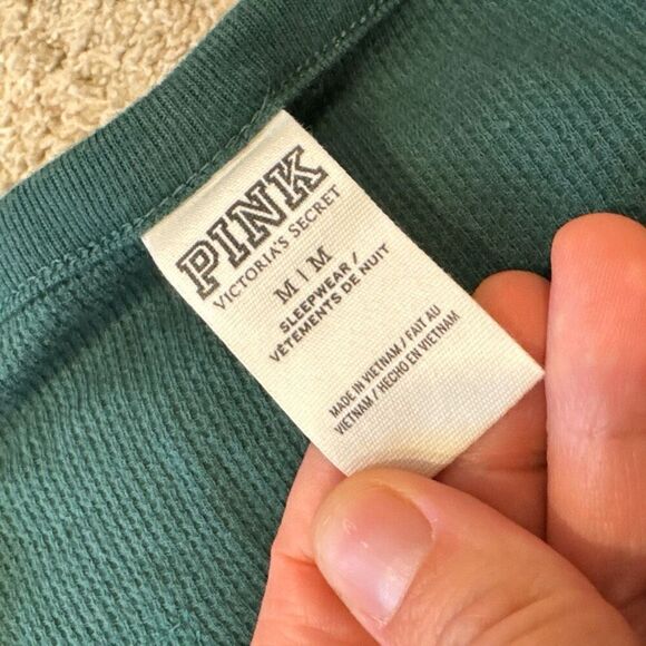 Victorias secret PINK happy holla days sequin thermal one-piece pajamas size med - Picture 3 of 7